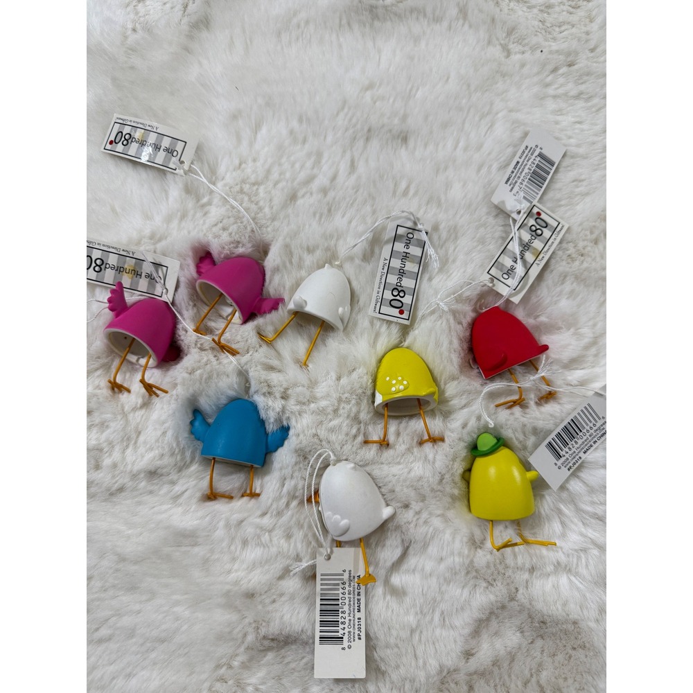LOT OF 8 One Hundred 80 Degrees Bird Ornament Multicolor Whimsical Spring Easter - Picture 5 of 5